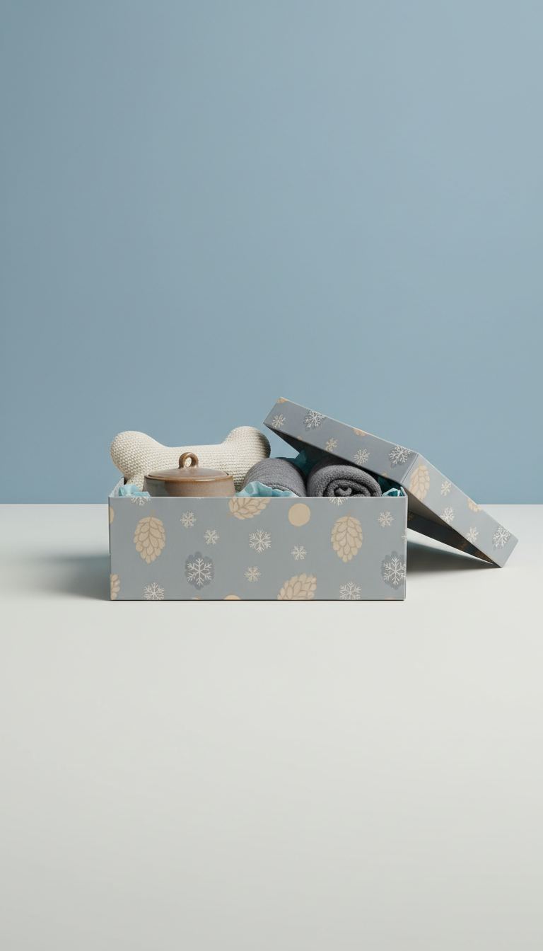 Seasonal Pet Gift Box With Festive Toys
