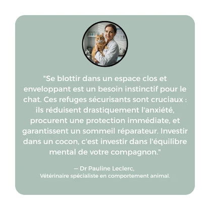 Cocon Zen™ – Le Nid Apaisant qui Rassure et Réconforte Votre Chat