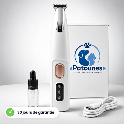 Tondeuse Silencieuse Anti-Nœuds — Pour Chat Poils Longs & Courts