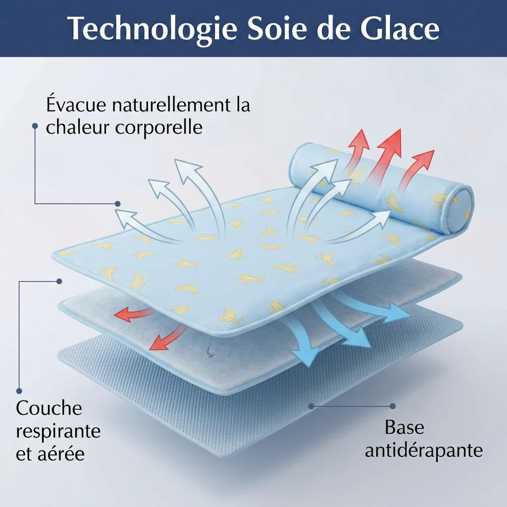 Chat allongé sur le tapis rafraîchissant FreshPet bleu anti-chaleur pour chats et chiens