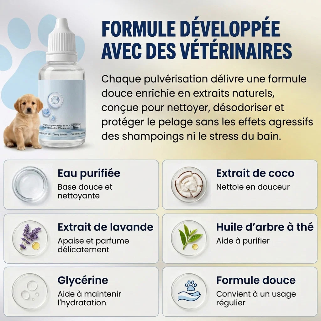 FurFresh Bio™ brosse autonettoyante anti-poils pour chien et chat éliminant les poils morts rapidement
